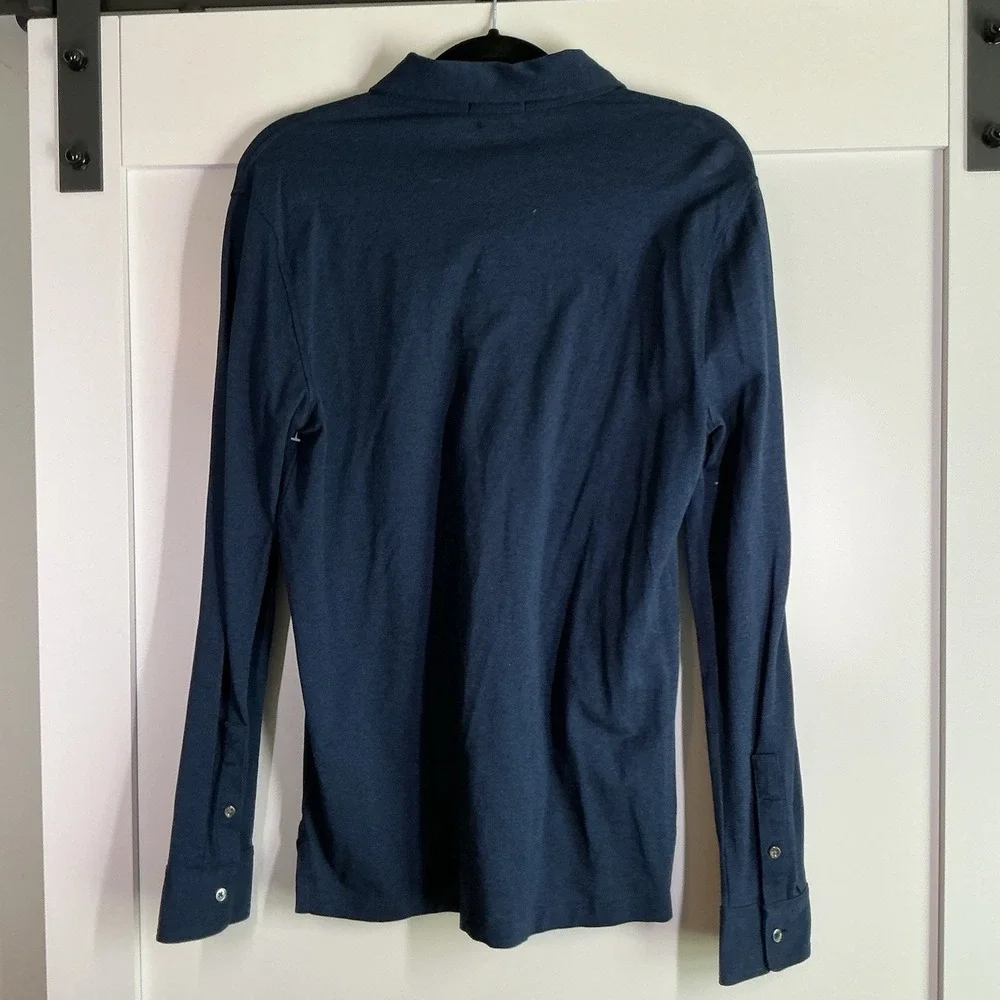 Polo Ralph Lauren Men's Polo Shirt Small Navy Long Sleeve‎ Classic Cotton Preppy